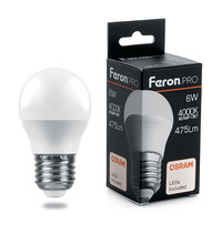 Лампа светодиодная Feron LB-1406 38069 6Вт 230В E27 4000K