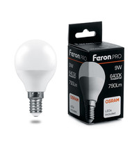 Лампа светодиодная Feron LB-1409 38079 9Вт 230В E14 6400K