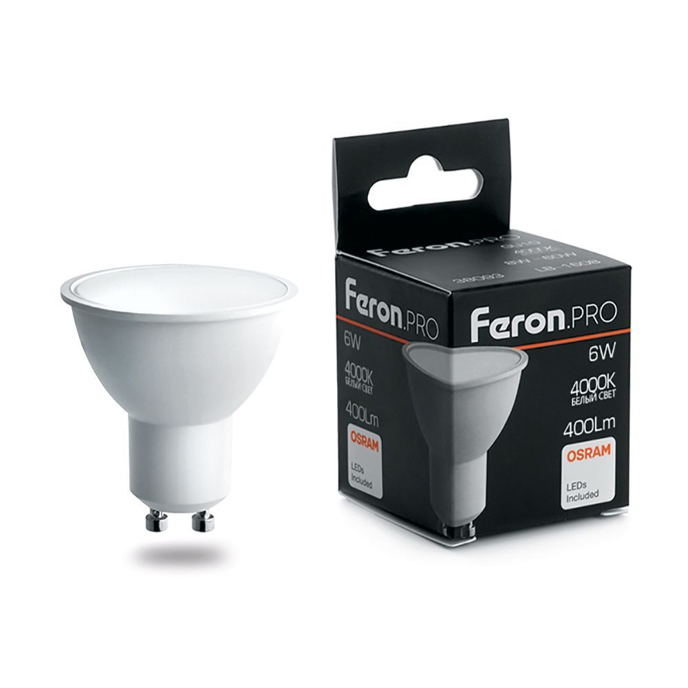 Лампа светодиодная Feron LB-1606 38087 6Вт 230В GU10 4000K
