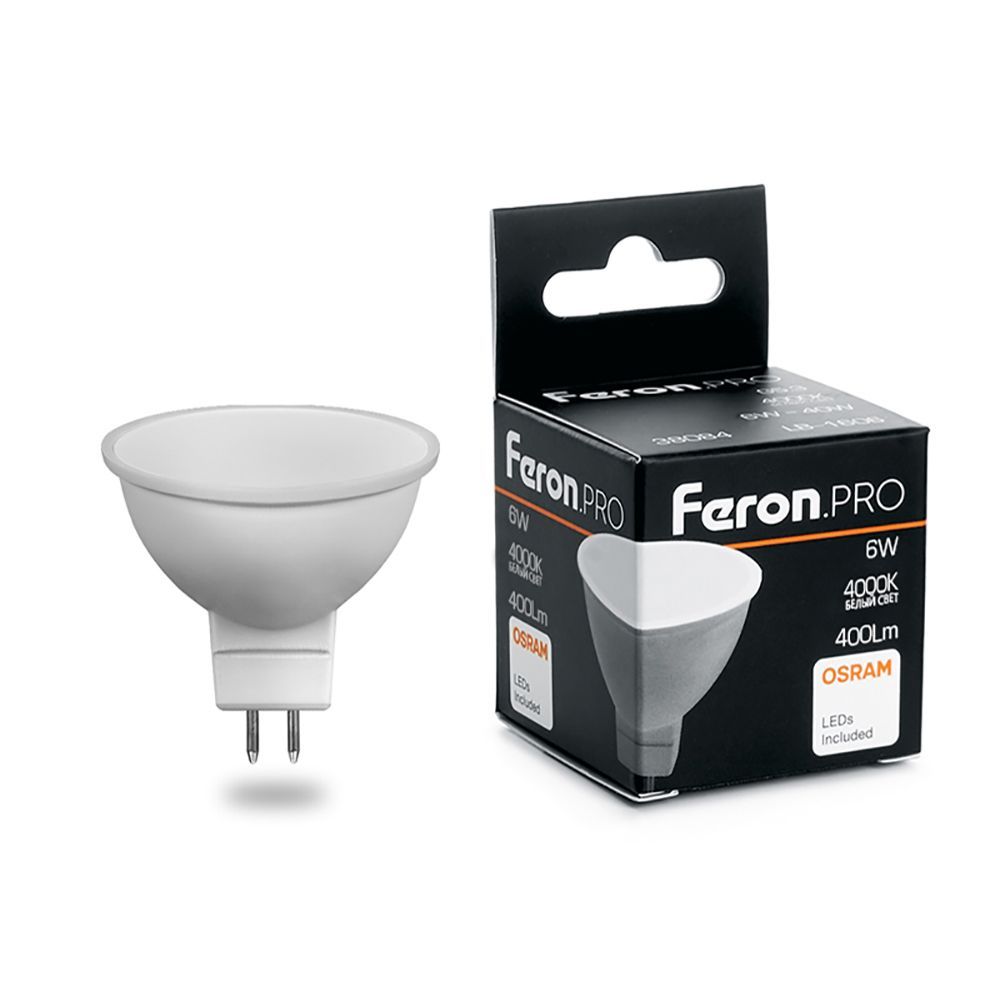 Лампа светодиодная Feron LB-1606 38084 6Вт 230В G5.3 4000K