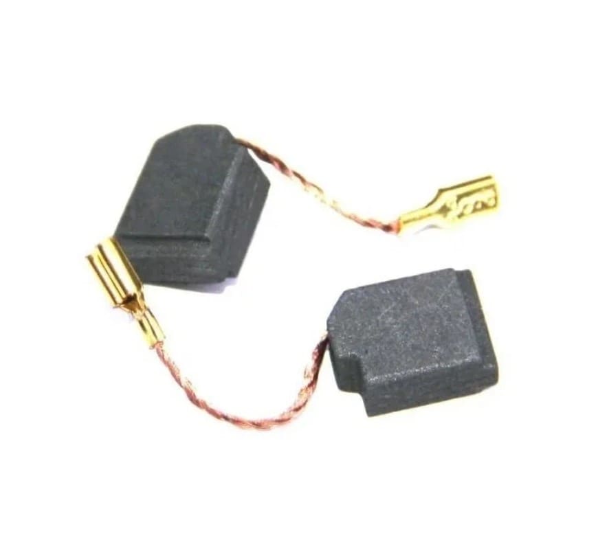 Электроугольная щетка Rezer 469(1) 6,4мм х 10мм х 15мм (скос, поводок, клемма-мама, отстрел, подходит для DeWalt DW-135/137)