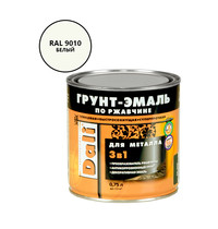 Грунт-эмаль по ржавчине Dali 3 в 1 0,75л (белая RAL9010)
