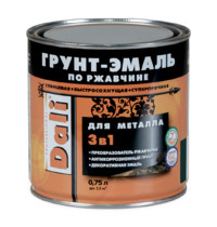 Грунт-эмаль по ржавчине Dali 3 в 1 0,75л (белая RAL9010)