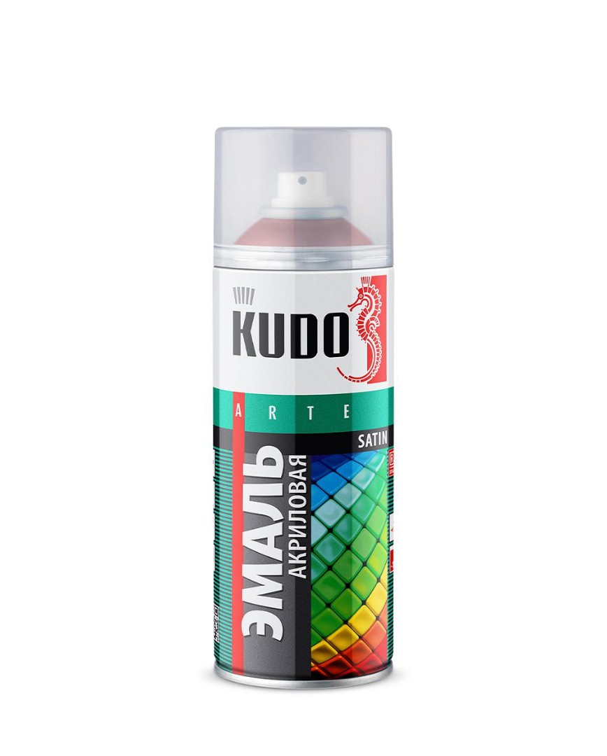 Эмаль аэрозольная универсальная Kudo Satin KU-0А5005 520мл (акриловая, сигнально-синяя RAL5005)