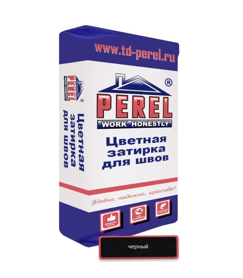 Затирочная смесь для швов Perel RL 6653 6кг (черная)