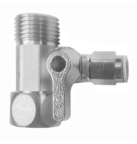 Тройник с краном ITA Filter F9007 1/2 х 1/2 х 1/4 дюйма (латунь, хром)