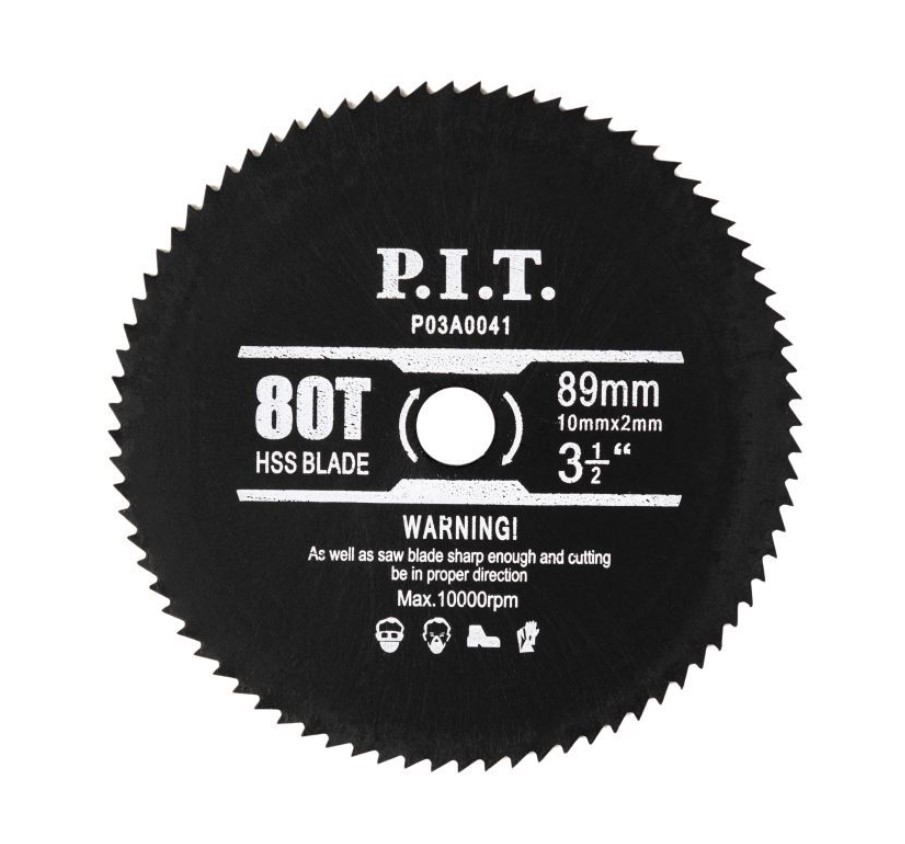 Диск пильный универсальный P.I.T. P03A0041 80Т 89мм х 10мм (для RMS89-C, пластик, мягкий металл)