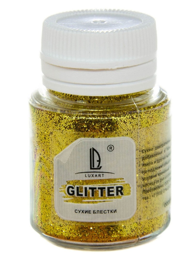 Блестки декоративные Luxart Glitter 0,05кг (золотой)