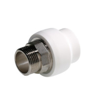 Фитинг соединитель Valtec VTp.707.0.03206 32мм х 1 дюйм (PPR, под ключ, с переходом на наружную резьбу)