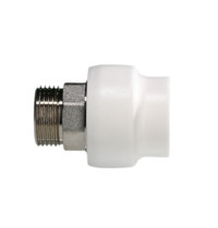 Фитинг соединитель Valtec VTp.707.0.03206 32мм х 1 дюйм (PPR, под ключ, с переходом на наружную резьбу)