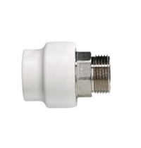 Фитинг соединитель Valtec VTp.707.0.03206 32мм х 1 дюйм (PPR, под ключ, с переходом на наружную резьбу)