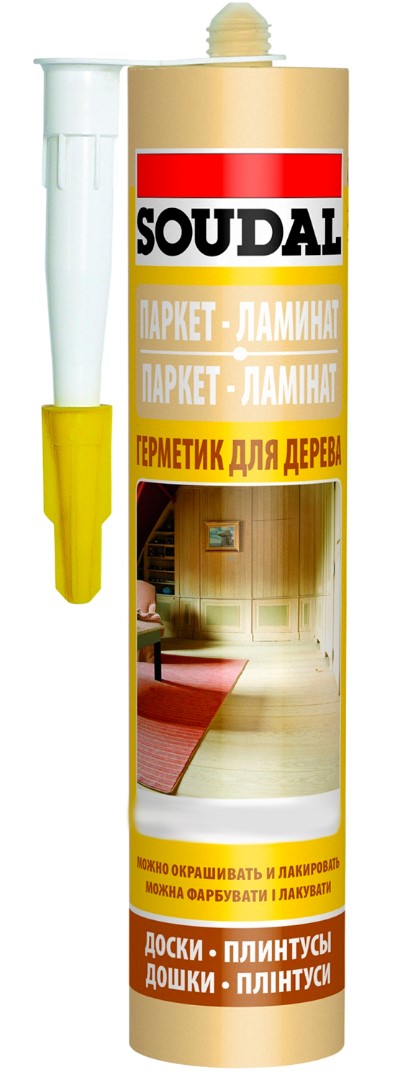 Герметик акриловый паркетный Soudal 116556 300мл (мербау)