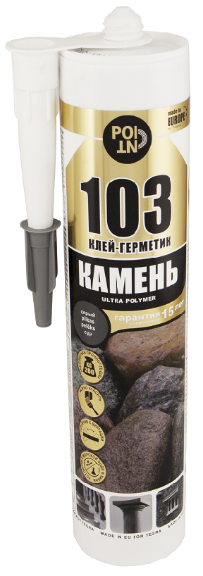 Клей-герметик полимерный POINT Камень 103 290мл (серый)