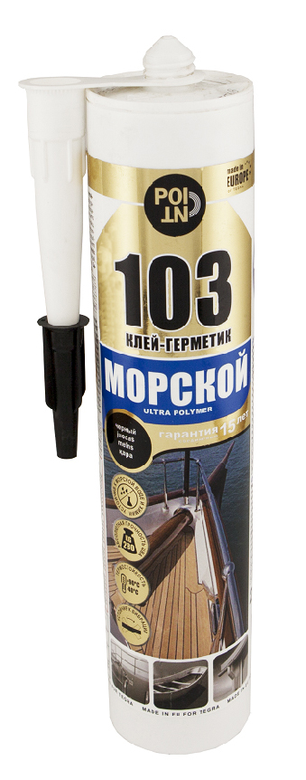 Клей-герметик полимерный POINT Морской 103 290мл (черный)