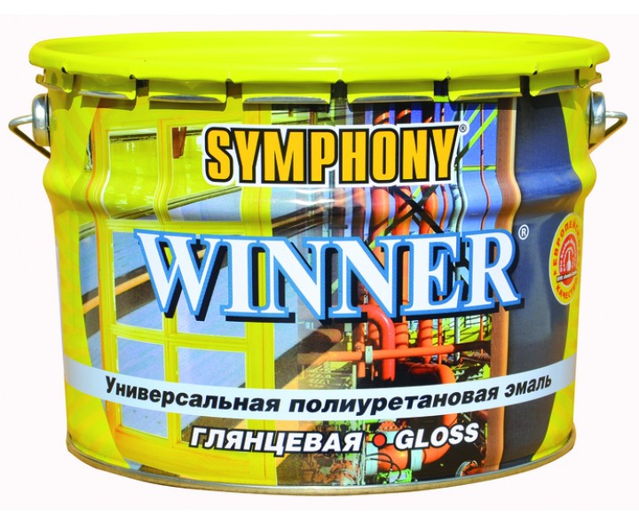 Эмаль универсальная Symphony Winner 9л (полиуретановая, база А, глянцевая)