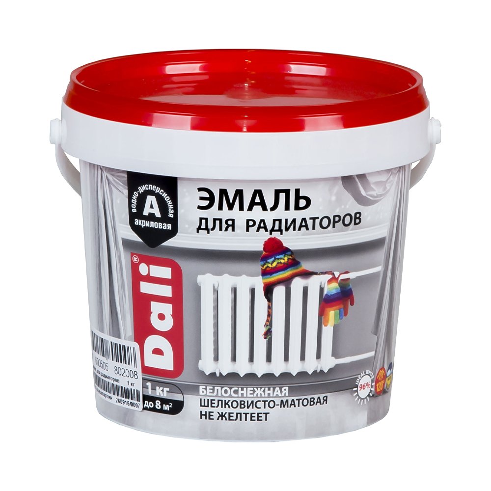 Эмаль для радиаторов Dali 1кг (акриловая,шелковисто-матовая)