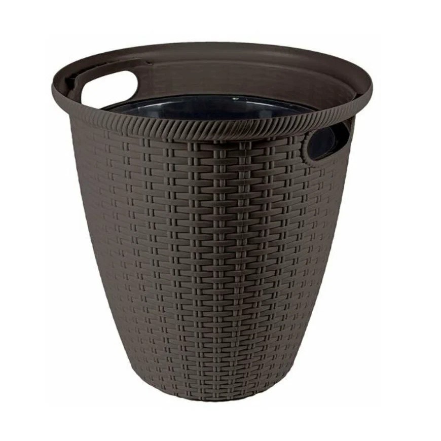 Кашпо для цветов InGreen Rattan ING50030ВНГ D380 30л (напольное, горький шоколад)