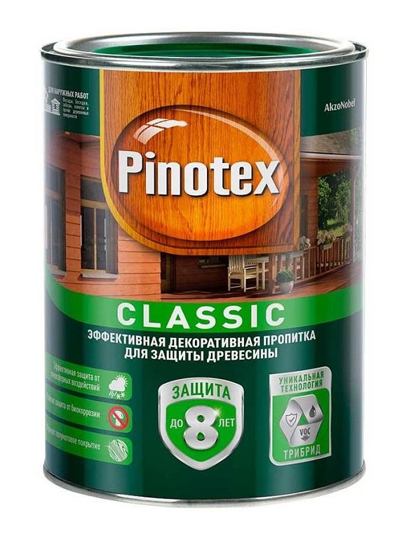 Пропитка декоративная для защиты древесины Pinotex Classic 5195463 2,7л (дуб)