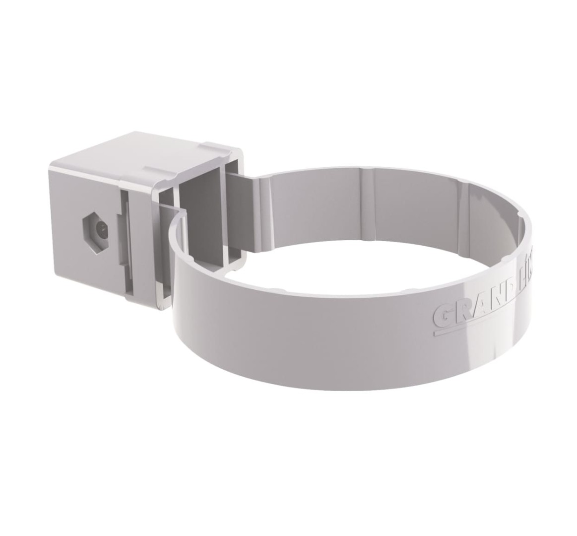 Хомут трубы Grand Line Premium Kliker 249084 белый RAL9003