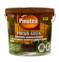 Пропитка декоративная для защиты древесины Pinotex Focus Aqua 5196352 5л (палисандр)