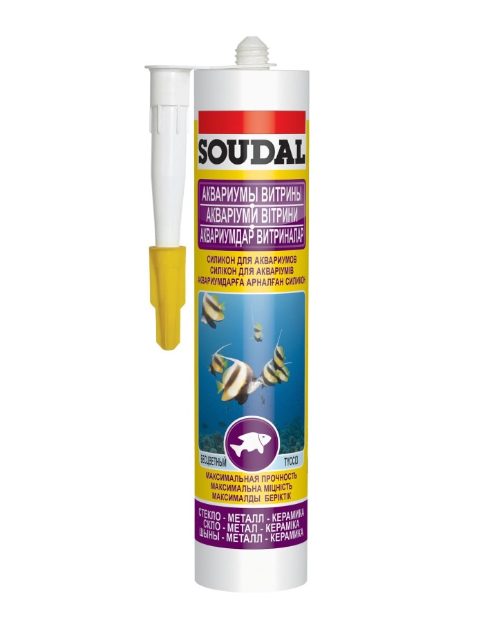 Герметик силиконовый для аквариумов Soudal 126932 280мл (прозрачный)
