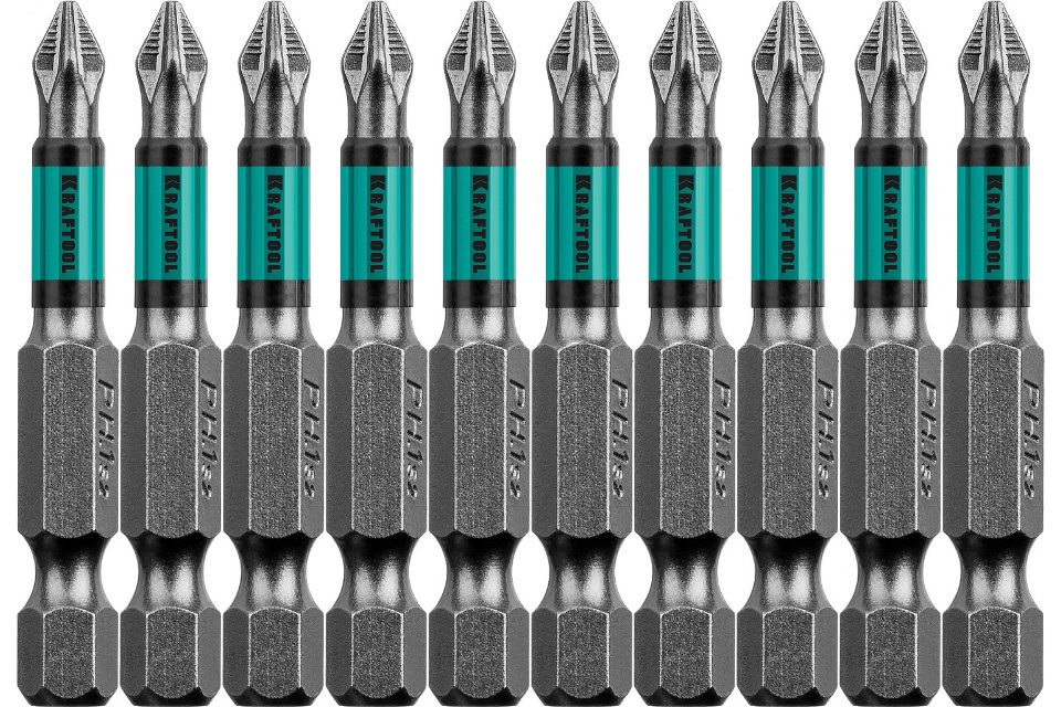 Набор бит Kraftool Professional Optimum Line 26122-1-50-10 PH1х50 10 шт