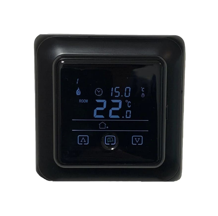 Терморегулятор Warmlife BW Black WI-FI ЦБ-00002122 (черный, программируемый, с сенсорным дисплеем)