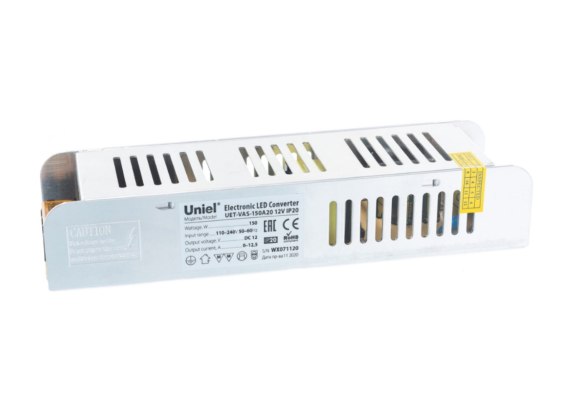 Блок питания Uniel UET-VAS-150А20 UL-00004330 150Вт 12В IP20 (металлический корпус)