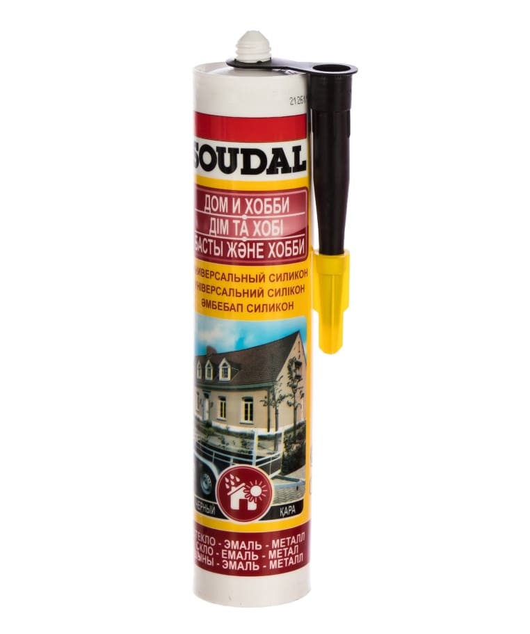Герметик силиконовый универсальный Soudal 109840 280мл (черный)