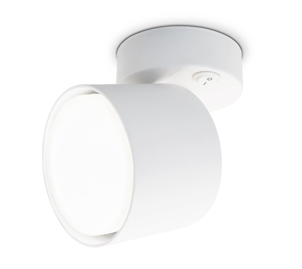 Светильник спот Ambrella light ТА132 WH GX53 12Вт D79*134*D84 (накладной, с выключателем, белый)