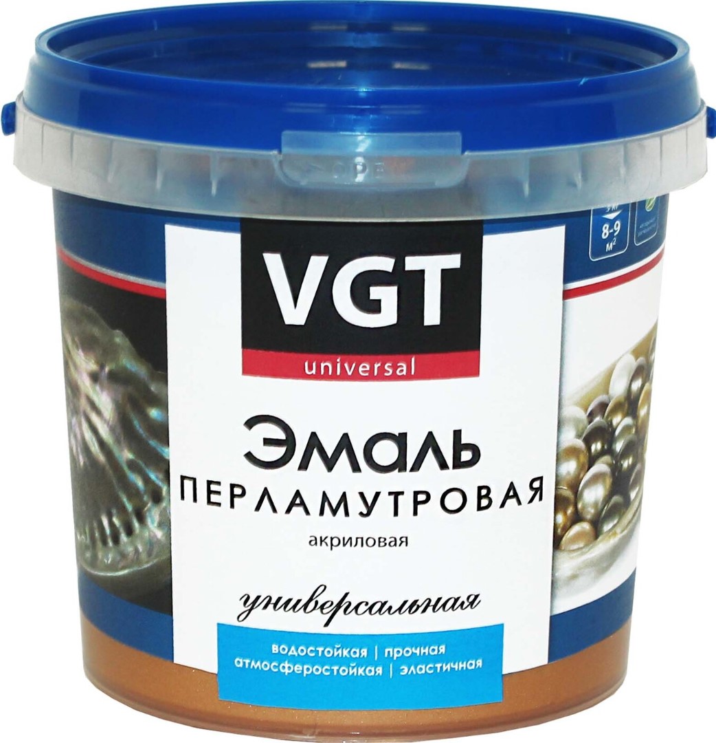Эмаль декоративная VGT ВД-АК-1179 1кг (перламутровая, золото)