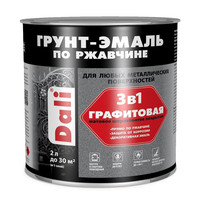 Эмаль по ржавчине Dali 2л (графитовая, серая)