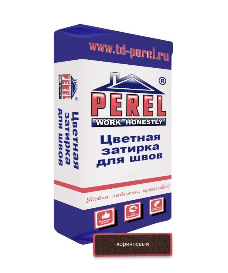 Затирочная смесь для швов Perel RL 0450 10кг (коричневая)