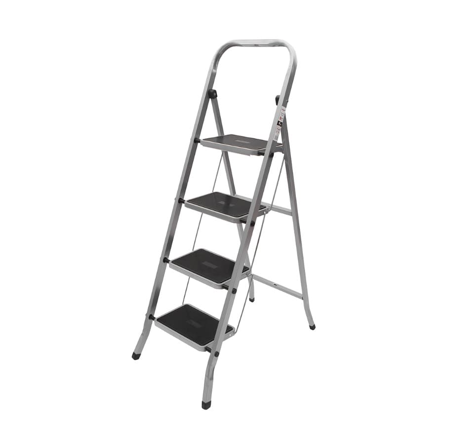 Стремянка стальная Zalger 233401 (4 широкие антискользящие ступени)