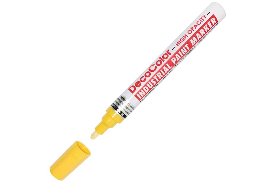 Маркер для промышленной графики Marvy Uchida DecoColor Industrial Paint Marker Broad MAR728/5 (желтый)