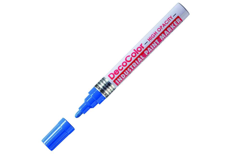 Маркер для промышленной графики Marvy Uchida DecoColor Industrial Paint Marker Broad MAR728/3 (синий)