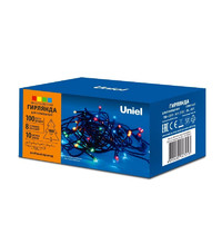 Гирлянда светодиодная Uniel ULD-S0500-050/DGA Multi IP20 UL-00008405 10 м (100 светодиодов, разноцветный свет, провод зеленый)