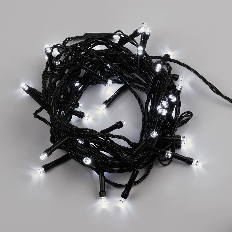 Гирлянда светодиодная Uniel ULD-S0500-050/DGA White IP20 UL-00007305 5 м (50 светодиодов, белый свет, провод зеленый)