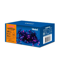 Гирлянда светодиодная Uniel ULD-S1000-100/DGA Pink IP20 UL-00008406 10 м (100 светодиодов, розовый свет, провод зеленый)