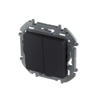 Выключатель Legrand Ispiria 673623 (2-клавишный, антрацит)