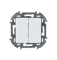 Выключатель Legrand Ispiria 673620 (2-клавишный, белый)