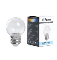 Лампа светодиодная Feron 38121 LB-371 Шар прозрачный E27 3W 2700K