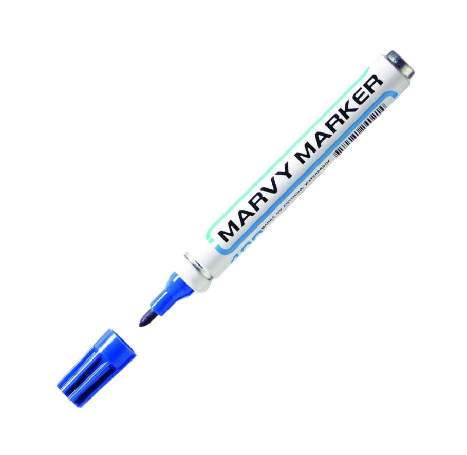 Маркер перманентный Marvy Uchida MAR400/3 (с круглым наконечником 1,5-3мм, синий)