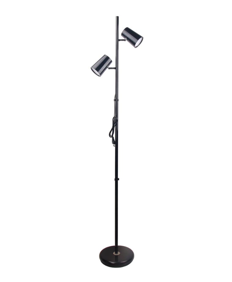 Торшер напольный Uniel ULM-T600 2х6W/4500K/DIM BLACK UL-00010174 2 х 6Вт (светодиодный, сенсорный выключатель, диммер)