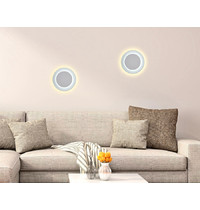 Светильник настенный Ambrella light Wallers Wall FW105 WH/S 3000K/6400K 15Вт (белый песок, с выключателем)
