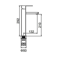 Смеситель для раковины Ledeme H733 L71133 (с гайкой, шаровый, нержавеющая сталь)