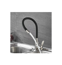 Смеситель для кухни Ledeme L74004-2 (с гибким изливом, черный)
