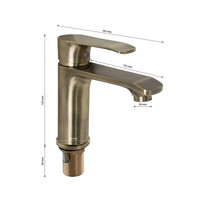 Смеситель на раковину GFmark 5030 (шаровый, короткий излив, бронза)