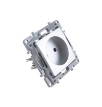 Розетка штепсельная Legrand Etika 672434 16А (со шторками, алюминий)