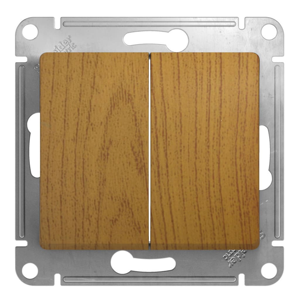 Выключатель Schneider Electric Glossa GSL000551 (2-клавишный, дуб)
